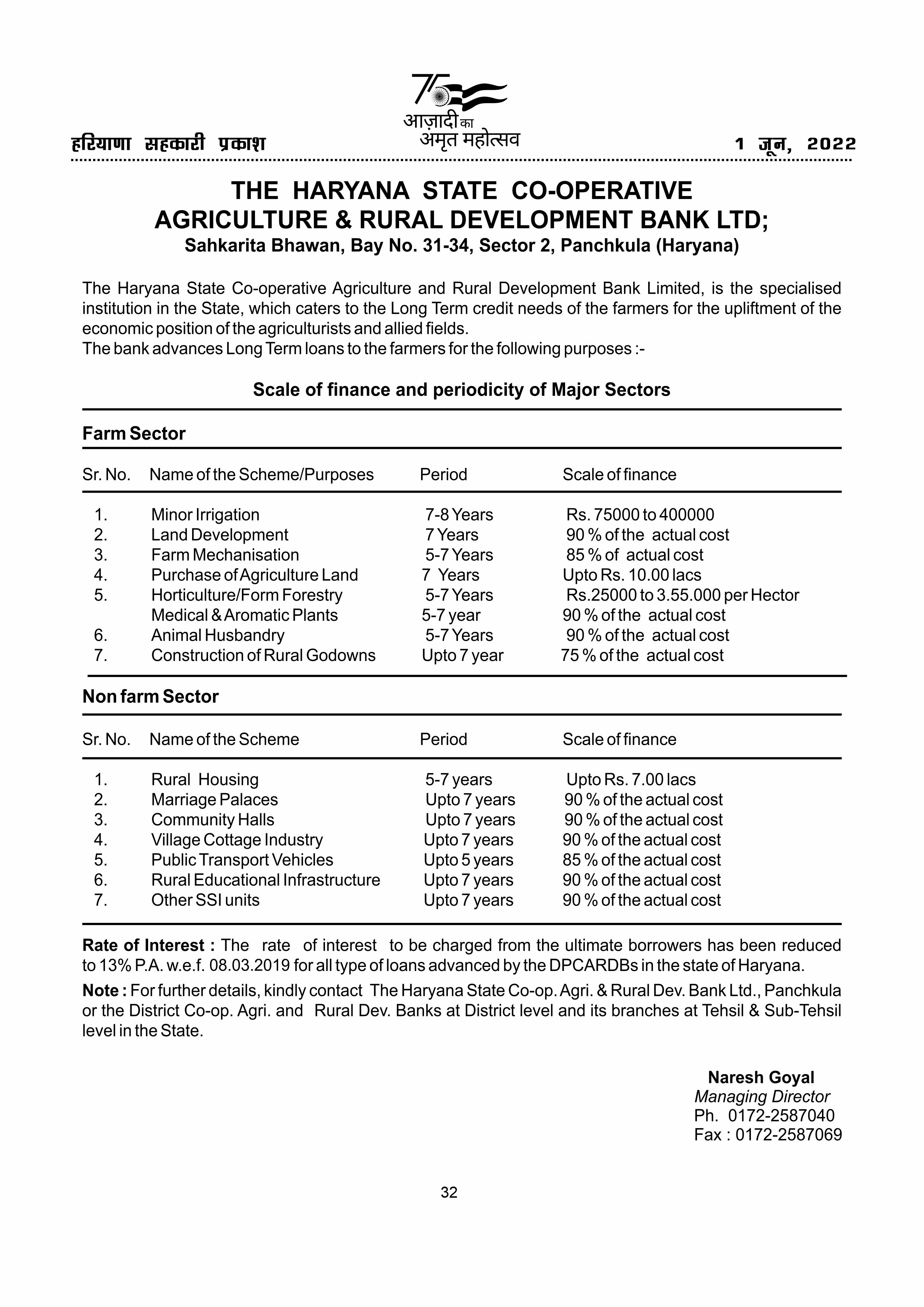 Haryana Sahkari Parkash, June 2022